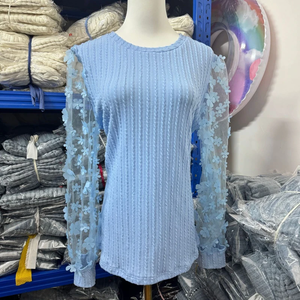 <span class=keywords><strong>Magliette</strong></span> Eleganti in <span class=keywords><strong>Pizzo</strong></span> a <span class=keywords><strong>Maniche</strong></span> <span class=keywords><strong>Lunghe</strong></span> per Donna, Taglie S-2XL, Abbigliamento Casual Harajuku, T-Shirt alla Moda - Product Image 6