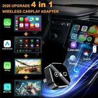 Adaptateur multimédia sans fil CarPlay 4 en 1, prend en charge CarPlay, Android Auto, AirPlay, Mirror Link, connexion automatique, Plug and Play