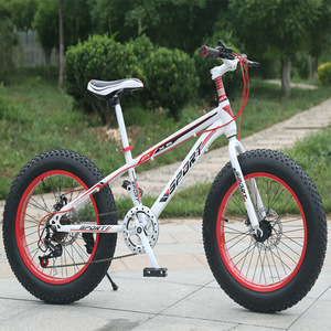 Vélo de montagne sportif de 20 pouces avec pneus larges de 4,0 pouces, fourche à suspension, vélo unisexe pour adultes avec levier de vitesses et selle confortable - Product Image 2
