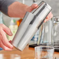 Nouveau shaker à cocktails en acier inoxydable écologique Boston 750/550 ml, ensemble de 2 outils de bar pour les barman