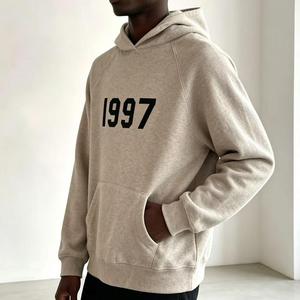 Conjunto Deportivo Personalizado con Serigrafía, Estilo Vintage, para Hombre, Pantalones y Sudadera Holgados de Algodón, Color Blanco Liso - Product Image 4