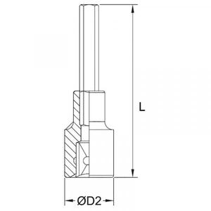 Fervi-BN413L008A 1/2 ''ซ็อกเก็ตบินหกเหลี่ยมยาวซ็อกเก็ตมือ8012667282325 1/2" - Product Image 2