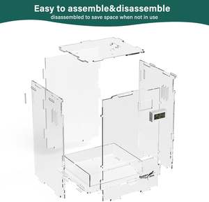 Pequeño recinto de terrario vertical acrílico para Tarántula, Araña, lagartos, serpientes, <span class=keywords><strong>mantis</strong></span> religiosa, <span class=keywords><strong>cangrejo</strong></span> ermitaño, 7,8 \ "X 7 \" X 11,8 \" - Product Image 5