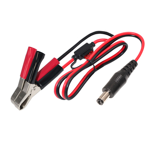 18AWG 5.5X2.1ปลั๊กอะแดปเตอร์เชื่อมต่อบาร์เรล Dc 5521 Power Extension Sae To จระเข้ฤดูใบไม้ผลิขดลวด<span class=keywords><strong>สาย</strong></span> - Product Image 4