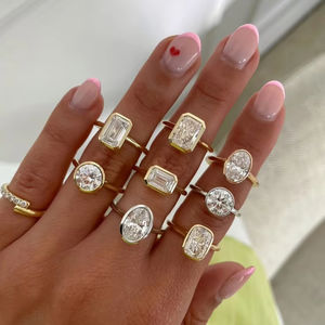 Anillos de circón de Plata de Ley 925 de marca personalizada para mujer, anillos de compromiso de boda a la moda para regalo y fiesta - Product Image 5