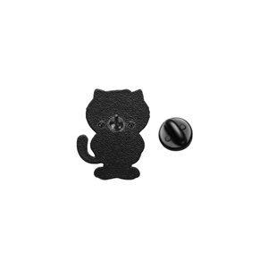 Broches en émail de chat jaune de dessin animé, chat mignon aux yeux en forme de cœur, sourire, broche de revers, vente en gros - Product Image 5