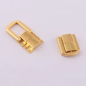 고품질 금 색깔 중국 공장에서 소형 금속 나무로 되는 보석함 캐치 자물쇠 래치 자물쇠