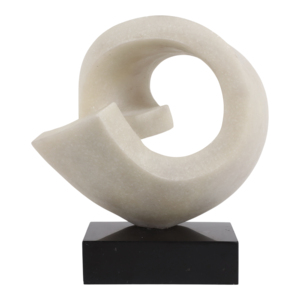 Scultura moderna a spirale in resina su base di marmo per decorazioni per la casa, soggiorno, bagno, tavolino da caffè. - Product Image 5