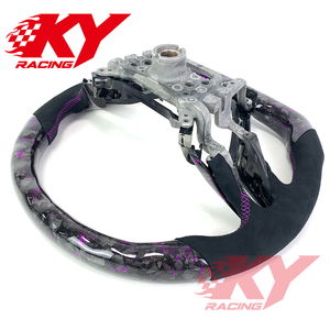 พวงมาลัยคาร์บอนไฟเบอร์ทรงสปอร์ตสำหรับ Honda Civic รุ่นที่ 8 9 11 Accord รุ่นที่ 10 SI CRV EX Acura Integra - Product Image 3