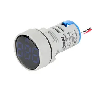 NIN round crystal blue analog ammeter digital meter