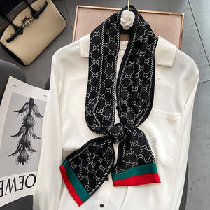 رباط شعر رقمي أنيق للنساء بمنديل طويل حرير للنساء شريط حريري للنساء - Product Image 2