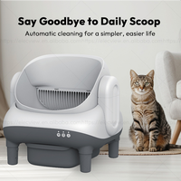 Elecpet-Litière pour chat intelligente autonettoyante automatique de type ouvert avec capteur d'application et faible bruit pour les toilettes des grands chats et chatons