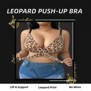 Top d'été sexy sans couture, dos croisé, licou, push-up, bonnet complet, imprimé léopard, tricoté, respirant, sans armatures - Product Image 2