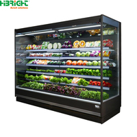 Vitrine réfrigérée commerciale avec couvercle en verre pour supermarché, charcuterie, produits frais, viande, fruits de mer