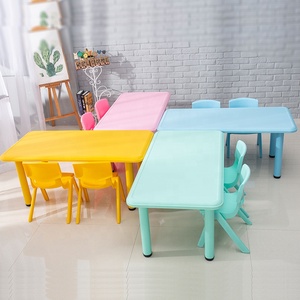 Meubles de garderie pour enfants de maternelle, table en plastique pour enfants d'intérieur et d'extérieur et ensemble de chaises empilables pour la salle de classe et la maison - Product Image 3