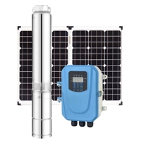 Pompe à eau solaire Difful AC/DC avec contrôleur, 4,5 m³/h, hauteur de refoulement 160 m, 4JC4.5-92-D72/750