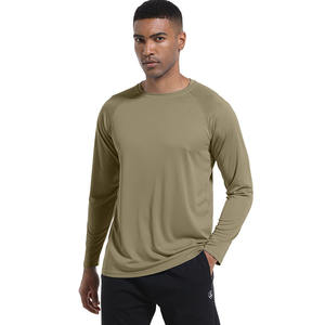 Upf50 + קיץ שרוולים מלאים פרימיום חולצת טריקו חדר כושר פעיל חולצה לגברים מתאים רגיל לייבש מועדון ספורט ריצה - Product Image 2