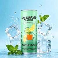 Cóctel de Proteína con Sabor a Té Helado Long Island, 10% ABV, Bebida Alcohólica Enlatada con Proteína de Suero, Botella Elegante de 330 ml, Venta al Por Mayor