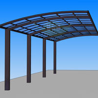 Abri de voiture double de qualité supérieure, robuste, pour deux voitures, garage, pergola en aluminium, parking pour voitures, abri de voiture