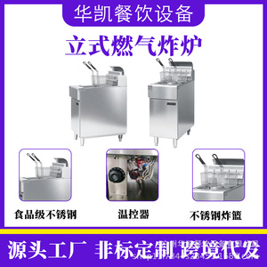Commercial Gas Fryer Stainless Steel Single Double Cylinder Hotel Kitchen Equipment - Product Image 5