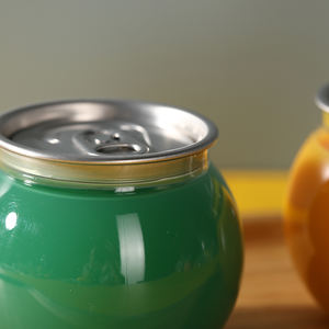 空小圆形拉环果汁瓶200毫升球形汽水罐，用于果汁包瓶和容器 - Product Image 5