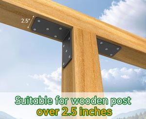 Nhiệm Vụ Nặng Nề Thép Pergola Khung <span class=keywords><strong>Kit</strong></span> 4 Cánh Tay Kim Loại Pergola 3-Cách Góc Mở Rộng Chân Đế - Product Image 5