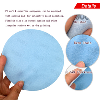 Disque de ponçage super fin de 6 pouces (150 mm) à crochets et boucles, pour ponçage humide/sec, papier abrasif doux pour outils abrasifs, polissage de peinture automobile
