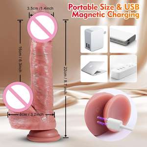 Simulato pene femminile in Silicone senza fili telecomando elettrico Dildo vibrazione automatica realistico masturbatore adulto Sex Toy - Product Image 3
