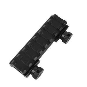 Matte <b>Black</b> Corrosion Resistant 20mm 8-Slot Sight Riser Base CNC Machined Aluminum Alloy Outdoor Equipment <b>Bracket</b> - Product Image 4