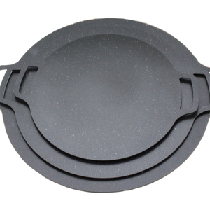 Factory Price 25cm Comals Health Outdoor Cooking Hotels Commercial Double Handle Marble Coating Carbon Steel <strong>Grill</strong> <strong>Pan</strong> - Product Image 5