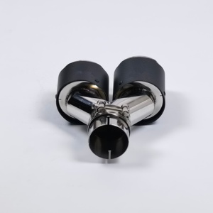 3.5 inch ổ cắm kép sợi carbon thép không gỉ xe xả tip AK phong cách hiệu suất Muffler Đuôi Ống nâng cấp - Product Image 6