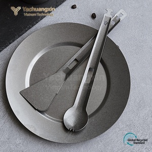 Ensemble de couverts en titane pur, cuillère à soupe portable, spatule, ustensiles de cuisine d'extérieur - Product Image 4