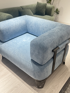 Canapé modulaire sectionnel élégant et moderne en velours côtelé <span class=keywords><strong>gris</strong></span>, sans armature, compressé, à modules détachables, rembourré, anti-acariens pour - Product Image 4