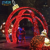Éclairage d'arche de rue LED PVC IP65 étanche multicolore à lumière constante/clignotante pour Halloween, Noël et le Nouvel An en extérieur