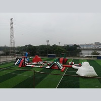 Nouveau parc aquatique gonflable Leap Water Park 39x20m, jeux aquatiques flottants, parcours d'obstacles en eau libre