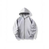Sweat à capuche zippé pour enfants, doublé polaire, coupe ample, décontracté, couleur unie, avec logo personnalisé, collection automne-hiver