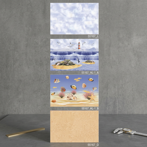 Azulejos de pared de cerámica impresos en HD, 300x450mm, 30x45cm, 12x18 pulgadas, función de ladrillo refractario de porcelana Interior para exteriores, diseño de baño - Product Image 6