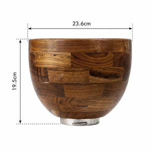 <span class=keywords><strong>Bol</strong></span> à pétrir moderne en bois de noyer naturel pour accessoires de robot pâtissier, durable, écologique, taille personnalisée, ensemble de bols avec logo - Product Image 3