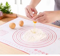 Tapis de cuisson en silicone avec mesure Tapis de roulement à pâte antiadhésif Tapis de cuisson résistant à la chaleur