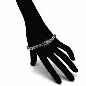 สร้อยข้อมือสมอเรือเงินธิเบตของผู้ชายสร้อยข้อมือแฟชั่น - Product Image 4