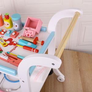 <span class=keywords><strong>Chariot</strong></span> <span class=keywords><strong>de</strong></span> médecin en bois écologique Montessori pour jeux d'imitation, apprentissage intelligent, jeux <span class=keywords><strong>de</strong></span> rôle infirmière, jouets roses pour poupées - Product Image 4