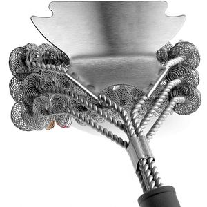 Brosse de nettoyage pour barbecue en acier inoxydable sans poils et grattoir – Ensemble d'accessoires et outils pour grillades – Ventes flash personnalisées - Product Image 2