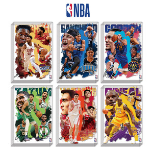 Brique de carte acrylique <span class=keywords><strong>NBA</strong></span> Star avec impression HD, motifs recto-verso, ornement de table rectangulaire pour anniversaire/fête - Product Image 4