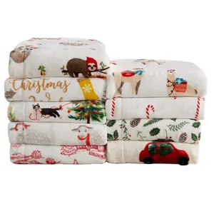 Рождественское одеяло, декоративное праздничное одеяло. Супер мягкое флисовое праздничное одеяло Sherpa