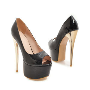 <span class=keywords><strong>Sandalias</strong></span> de tacón alto para mujer, zapatos de tacón fino, con boca de pescado, plataforma impermeable, talla grande, para verano, 2021 - Product Image 6