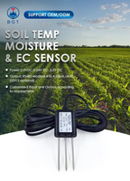Transmetteur EC d'humidité de température RS485 RS232 Modbus 3 en 1 pour capteurs de sol de serre et d'irrigation