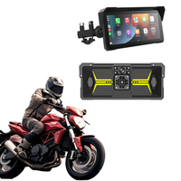 Monitor para Motocicleta de 8.1 Pulgadas con Carplay, Android Auto, Control por Voz, GPS, Pantalla de Navegación Inteligente IPS Portátil, Android 10