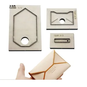 Retro zarf küçük kart çantası el yapımı deri cüzdan lazer bıçak kalıp ahşap kalıp kesim kesme kesici