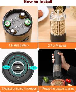 Molino de Sal y Pimienta Eléctrico Recargable Portátil de Gran Tamaño con Ajuste de Grosor, en Oferta - Product Image 6