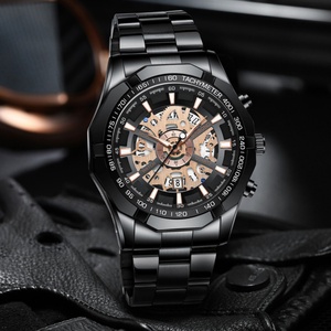 Montre décontractée pour homme BINBOND 033 en acier inoxydable de qualité supérieure, luxe, lumineuse, affichage de la date, montre sport pour poignet - Product Image 4